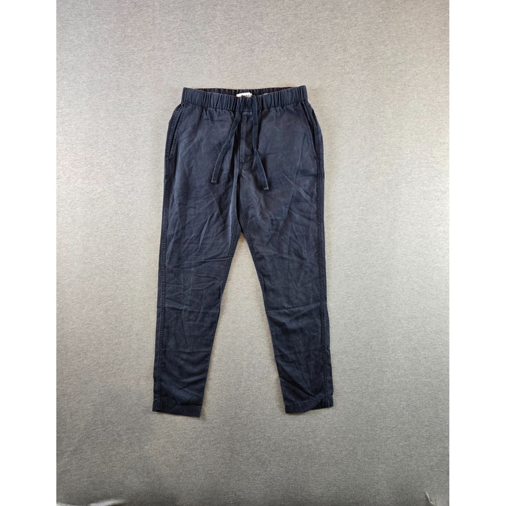 Venroy Lounge Pants Chino Mens Small Navy Linen Blend Stretch Casual Lightweight